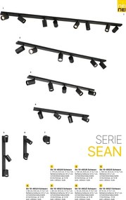 Plafoniera cu 8 Spoturi stil minimalist modern SEAN negru