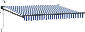 vidaXL Cort electric retractabil Albastru și Alb 3,5 x 2 m