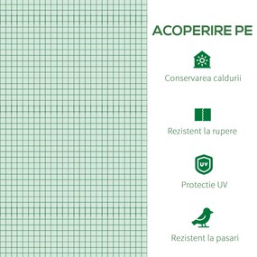 Outsunny Prelata Sera 6×3×2 m – Cu 12 Ferestre, Usa Rulanta si Margini | Aosom Romania