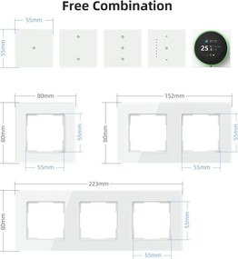 Immax NEO 07549L - Întrerupător SMART cu un buton 230V