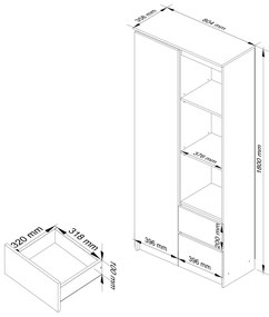 Raft Rehana (stejar sonoma). 1068932