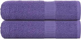 vidaXL Prosoape de mâini, FROGN, 2 buc., violet, 50x100 cm, 360 g/m²