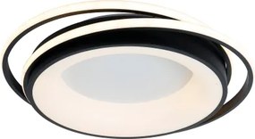 Brilagi - Plafonieră LED dimabilă FLARE LED/84W/230V 47x51 cm neagră + telecomandă
