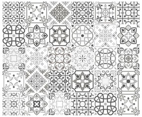 Set 30 autocolante Ambiance Cement Tiles Shade of Gray Bari, 10 x 10 cm