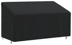 359660 vidaXL Husă banchetă cu 3 locuri, negru, 175x85x68/94 cm, Oxford 420D