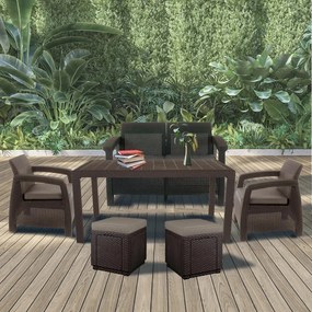 Set de mobilier de grădină Corfu Fiesta duo cub maro
