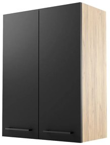 Dulap de baie suspendat Valiant (craft auriu + negru). 1092001