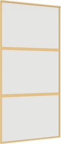 vidaXL Ușă glisantă, auriu, 102,5x205 cm, sticlă ESG mată și aluminiu