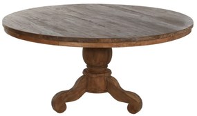 Masă dining rotundă din lemn de tec reciclat, Ø160 cm, „Komodo”