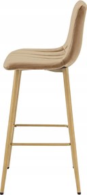 Scaun de bar POZZA VELVET, maro deschis