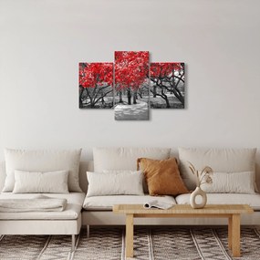 Tablou - Copaci roșii, Central Park, New York (90x60 cm)
