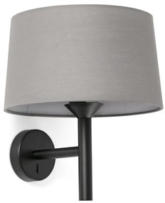 Aplica de perete abajur textil WINDSOR negru, gri