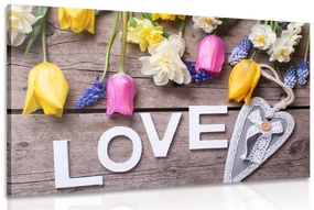 Tablou cu inscripția Love
