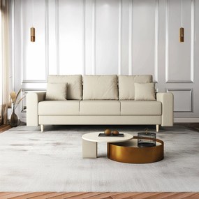 Canapea extensibilă dumonde cu ladă de depozitare si sezut confortabil din spuma high-density, Kronos Enjoy Camel 210x100 cm