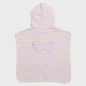 Poncho cu glugă copii Princess Swan Soft Lilac
