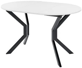 Masă sufragerie extensibilă 90 cm Kertare M 90 (Gri Marmură + Negru) (pentru 2-4 persoane). 1105353