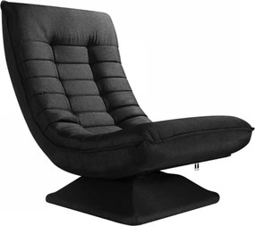 Șezlong ABERDEEN, 87x60x105cm, negru Casaria