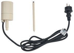 Spot cu țăruș crem GU10 50mm reglabil IP44, inclusiv cablu și ștecher - Solo