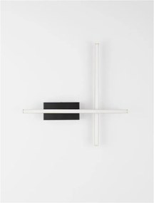 Aplica de perete LED design modern QUAM negru, auriu