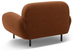 Fotoliu teracotă cu tapițerie din țesătură bouclé Poppy – Micadoni