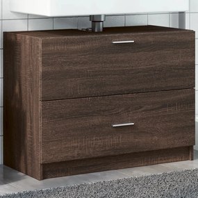 vidaXL Dulap de chiuvetă, stejar maro, 78x37x59 cm, lemn prelucrat