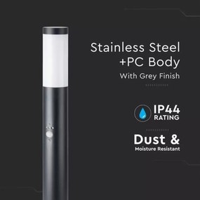 Lampă de exterior cu senzor 1xE27/60W/230V IP44 110cm neagră