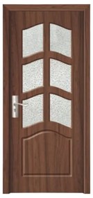 Usa Interior din MDF Novo Doors ND109, Cadru din Lemn Masiv, Geam Sablat, KIT COMPLET, Toc , Manere si balamale incluse (Culoare: Alb, Dimensiune: 80