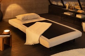 Fotoliu Pat SMART MULTIFUNCTION 100cm catifea raiata bej