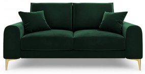 Canapea Larnite cu 2 locuri si tapiterie din catifea, verde inchis