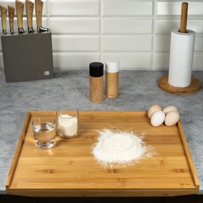 Tava de bambus 55x43 cm Kinghoff KH1683, pentru pregatirea aluatului, tocarea legumelor