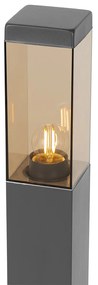 Lampa de exterior modern gri inchis cu fum 80 cm - Malios