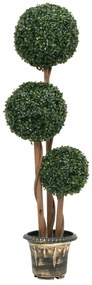 Planta artificiala cimisir cu ghiveci verde 119cm forma minge 1, 25 x 119 cm