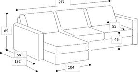 Colțar verde cu tapițerie din chenille (cu colț pe partea dreaptă/cu șezlong) Copenhagen – Scandic