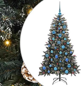 vidaXL Brad de Crăciun artificial Verde 150 cm PVC și Plastic și Oțel