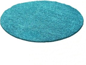 Covor LIFE, 80x80 cm, forma rotunda, polipropilena, turcoaz, 1500