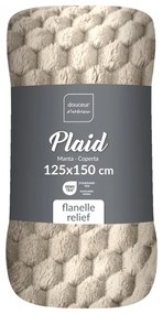 Pătură taupe din microflanel 125x150 cm Mini Frosty – douceur d'intérieur