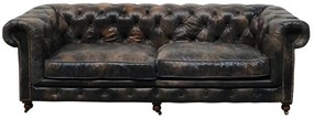 Canapea premium, Chesterfield, 3 locuri, piele naturala, St. James