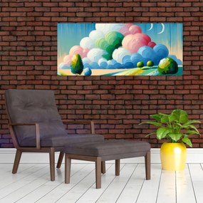 Tablou - Peisaj cu nor (120x50 cm)
