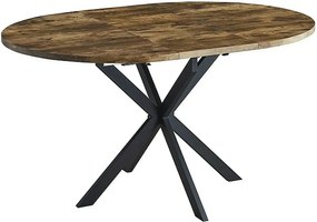 Masa extensibila pentru sufragerie GASTON, nuc/negru, 100/135x100x75 c
