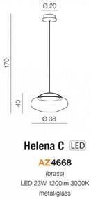 Lustra / Pendul LED design modern 38cm Helena C