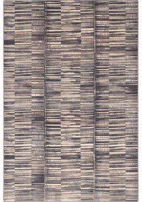 Covor gri din lână 133x180 cm Grids – Agnella