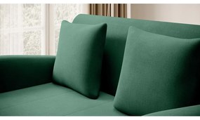 Canapea verde extensibilă cu tapițerie din catifea 130 cm Ario – ELTAP