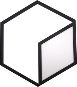 Aplica LED dimabila de perete/tavan KUBICK 12+14W neagra