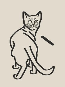 Ilustrație Line Art Cat Drawing 5, Little Dean