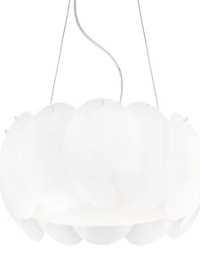 Ideal Lux - Lustră suspendată pe cablu OVALINO, 5xE27/60W/230V, Ø 44 cm, albă