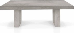 MASA EXTENSIBILA BIG FAMILY, picior drept, 480 cm - GRI CIMENT - 160 CM / 90 CM / H 77