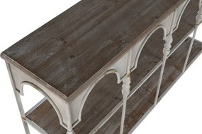 Consola, bej, din metal, aspect vintage, Arches