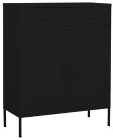 vidaXL Dulap de depozitare, negru, 80x35x101,5 cm, oțel