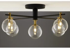 Lustră aplicată Jupiter 2035 FIGARO 5xG9/10W/230V negru/auriu/bej/transparent