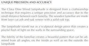 Abajur realizat manual din lemn Clava Dine Wood - oak ash 2343 VTC